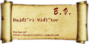Bajári Viátor névjegykártya